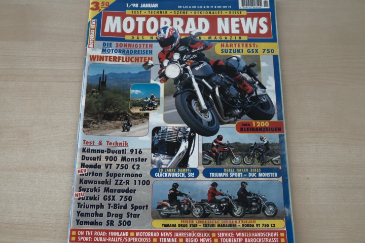 Deckblatt Motorrad News (01/1998)